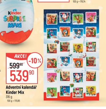 Adventní kalendář Kinder Mix