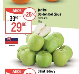 Jablka Golden Delicious