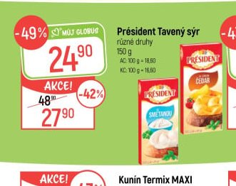 Président Tavený sýr
