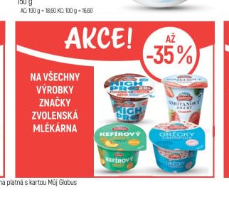 Zvolenská mlékárna výrobky
