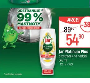 Jar Platinum Plus prostředek na nádobí