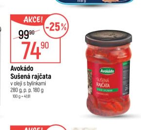 Avokádo Sušená rajčata