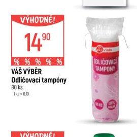 Váš Výběr odličovací tampóny
