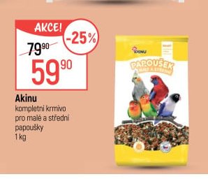 Akinu kompletní krmivo pro papoušky