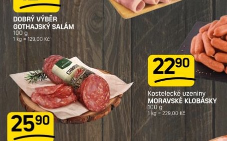 Kostelecké uzeniny MORAVSKÉ KLOBÁSKY