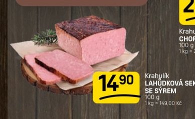Krahulík LAHŮDKOVÁ SEKANÁ SE SÝREM