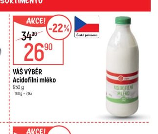 Váš Výběr Acidofilní mléko