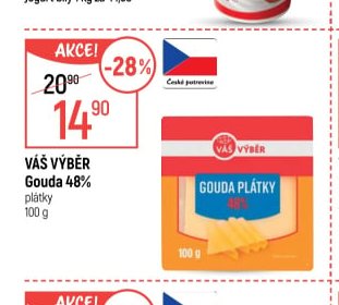Váš Výběr Gouda 48% plátky