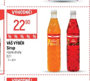 Váš výběr Sirup