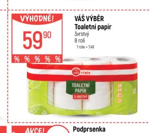 Váš výběr Toaletní papír