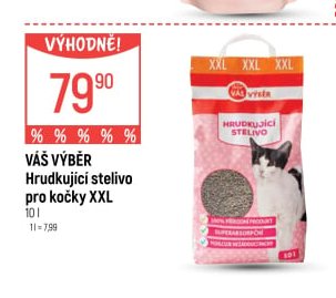 Váš výběr Hrudkující stelivo pro kočky XXL