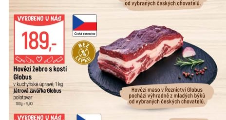 Hovězí žebro s kostí Globus