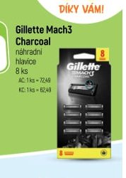 Gillette Mach3 Charcoal náhradní hlavice