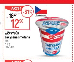 Váš Výběr Zakysaná smetana 200g