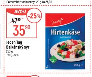 Jeden Tag Balkánský sýr 250g