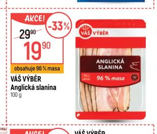 Váš Výběr Anglická slanina 100g