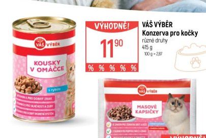 VÁŠ VÝBĚR Konzerva pro kočky 415 g