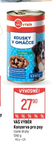 VÁŠ VÝBĚR Konzerva pro psy 1240 g