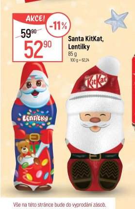 Santa KitKat, Lentilky