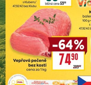 Vepřová pečeně bez kosti
