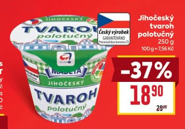 Jihočeský tvaroh polotučný