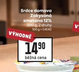 Srdce domova Zakysaná smetana 12%
