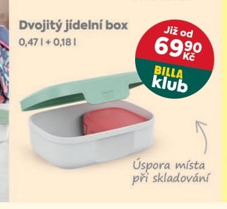 Dvojitý jídelní box 0,47 l + 0,18 l