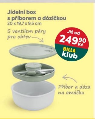 Jídelní box s příborem a dózičkou 20 x 19,7 x 9,5 cm