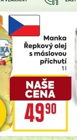 Manka Řepkový olej s máslovou příchutí