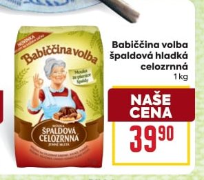 Babiččina volba špaldová hladká celozrnná