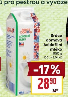 Srdce domova Acidofilní mléko