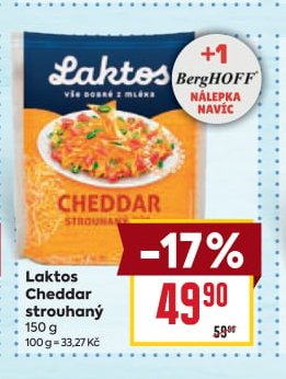Laktos Cheddar strouhaný