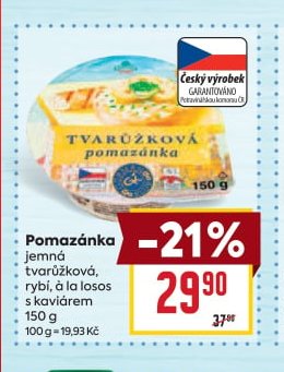Pomazánka jemná tvarůžková