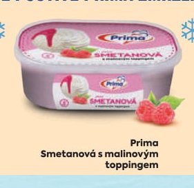 Prima Smetanová s malinovým toppingem