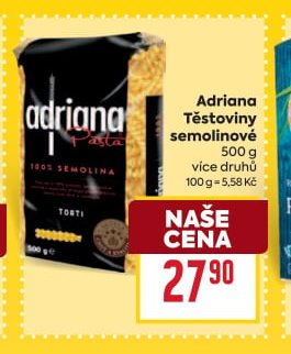 Adriana Těstoviny semolinové 500 g