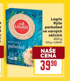 Lagris Rýže parboiled ve varných sáčcích 800 g