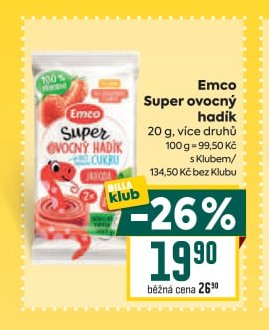 Emco Super ovocný hadík 20 g