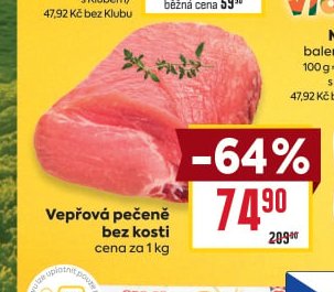 Vepřová pečeně bez kosti