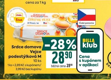 Srdce domova Vejce podestýlková