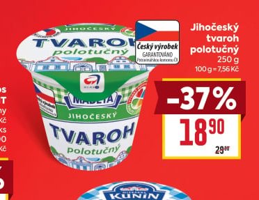 Jihočeský tvaroh polotučný