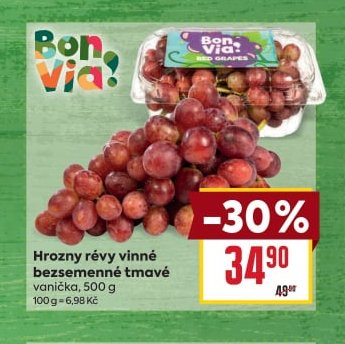 Hrozny révy vinné bezsemenné tmavé