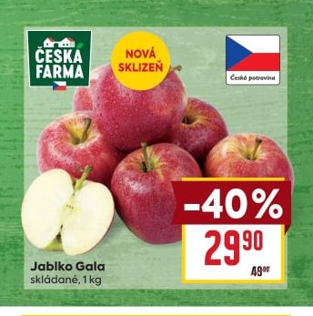 Jablko Gala skládané