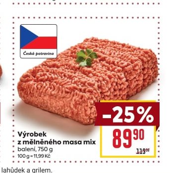 Výrobek z mletého masa mix