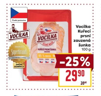 Vocílka Kuřecí prsní zauzená šunka
