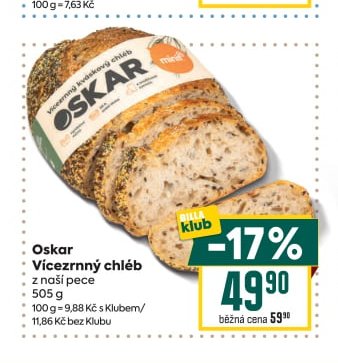 Oskar Vícezrnný chléb