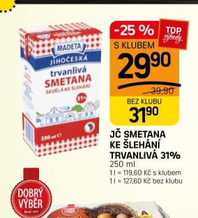 JČ Smetana ke šlehání trvanlivá 31%