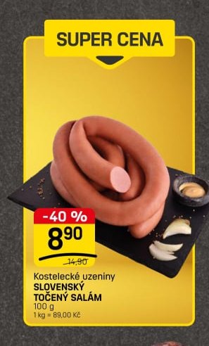 Kostelecké uzeniny SLOVENSKÝ TOČENÝ SALÁM