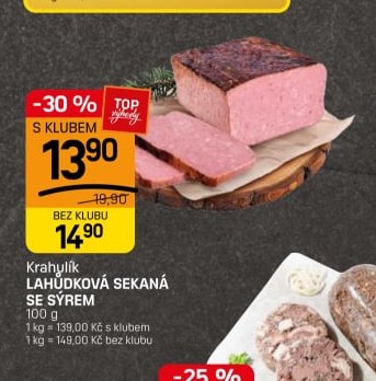 Krahulík LAHŮDKOVÁ SEKANÁ SE SÝREM