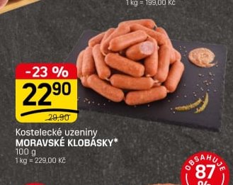 Kostelecké uzeniny MORAVSKÉ KLOBÁSKY