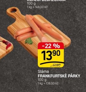 Sláma FRANKFURTSKÉ PÁRKY